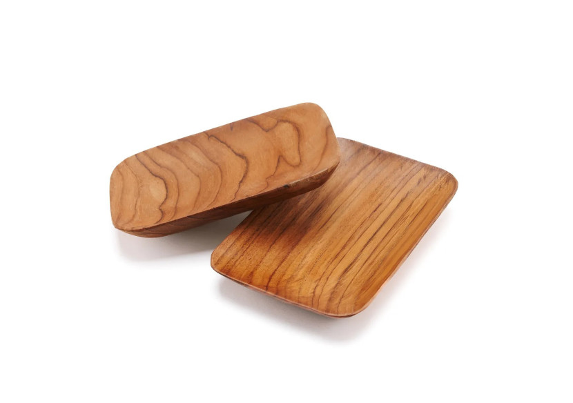 Plat en Racine de Teck - Rectangulaire - BASU606 - Bazar Bizar