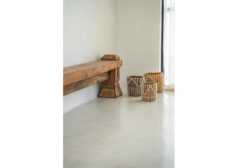 Panier Macra-Mazing - Design en macramé naturel - JAAD006NW-M - Bazar Bizar