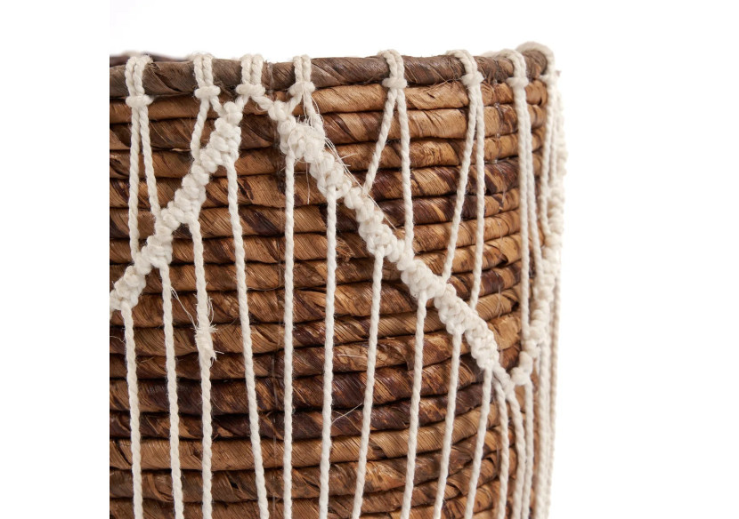 Panier Macra-Mazing - Design en macramé naturel - JAAD006NW-M - Bazar Bizar