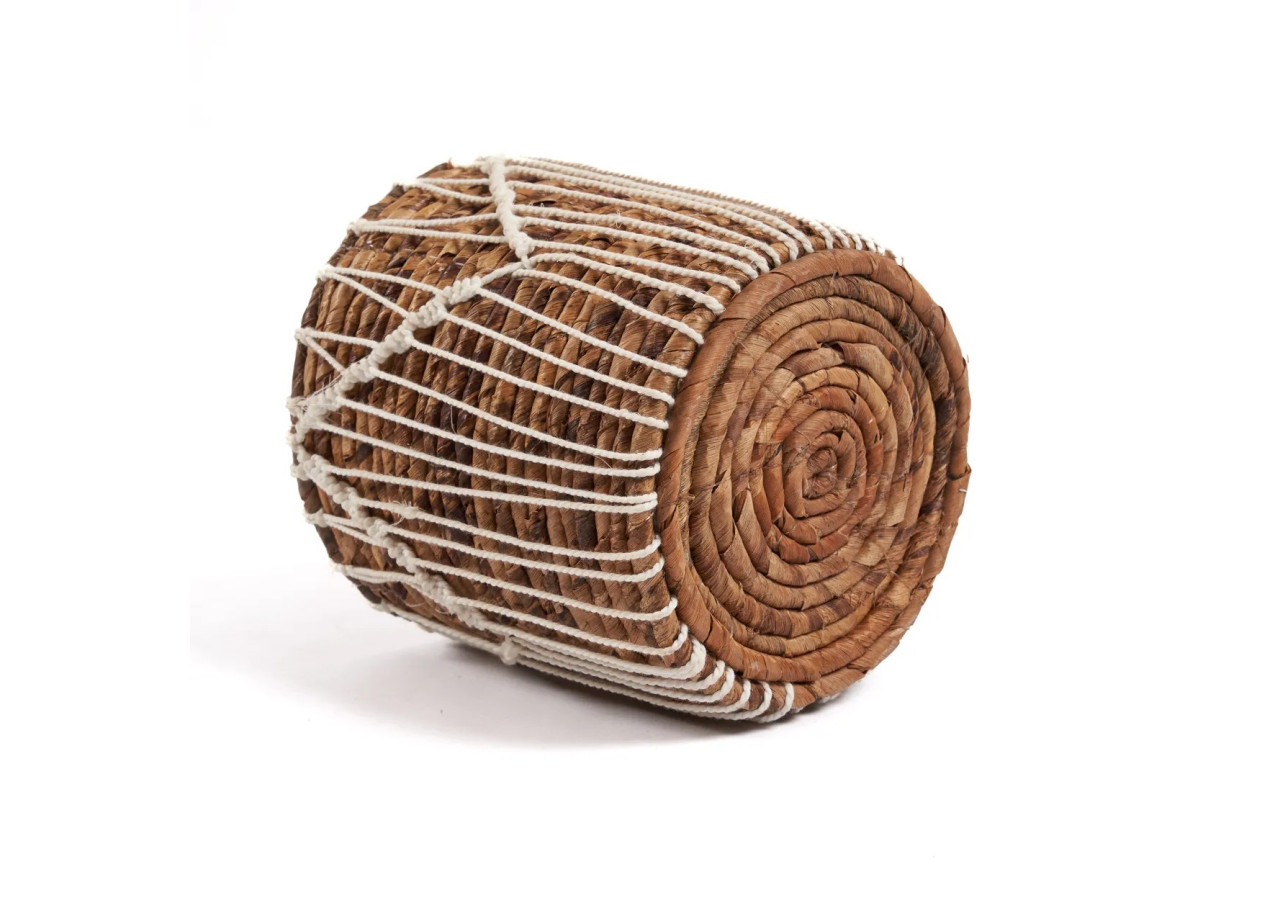 Panier Macra-Mazing - Design en macramé naturel - JAAD006NW-M - Bazar Bizar