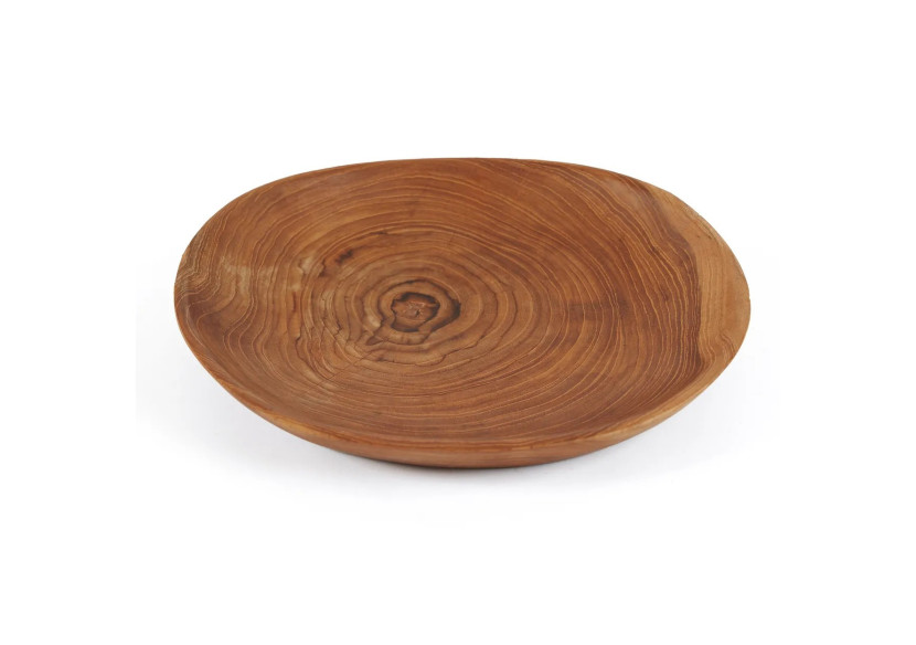 Assiette Organique en Racine de Teck - Unicité et Nature - BASU600 - Bazar Bizar