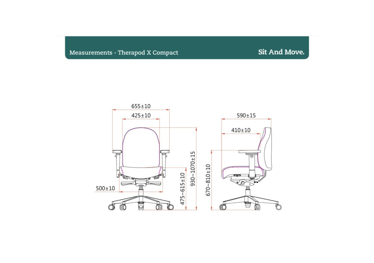 Chaise de Bureau Rénovée Therapod X Compact - Gris Clair - R_SAM_THXCOM_F601_SS - Refurbished