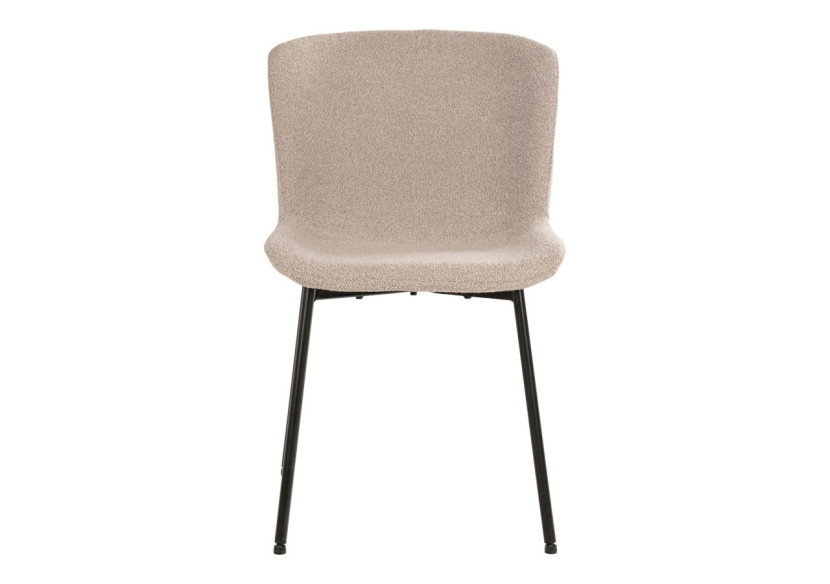 Chaise Maceda - Boucle beige avec pieds noirs - 1001135 - House Nordic Chaise Maceda - Boucle beige avec pieds noirs - 1001135 - House Nordic