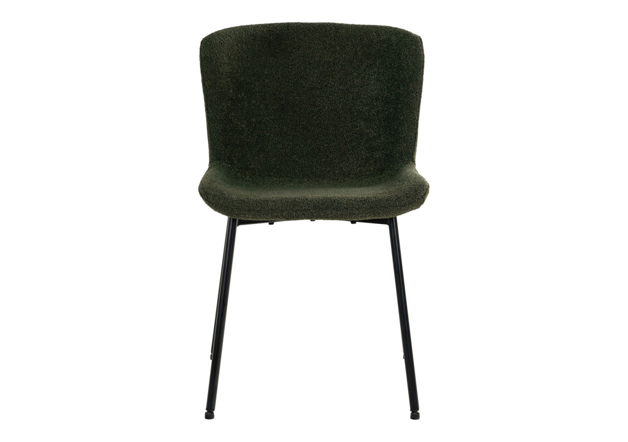 Chaise de Salle à Manger Maceda - Boucle Vert Foncé - 1001137 - House Nordic