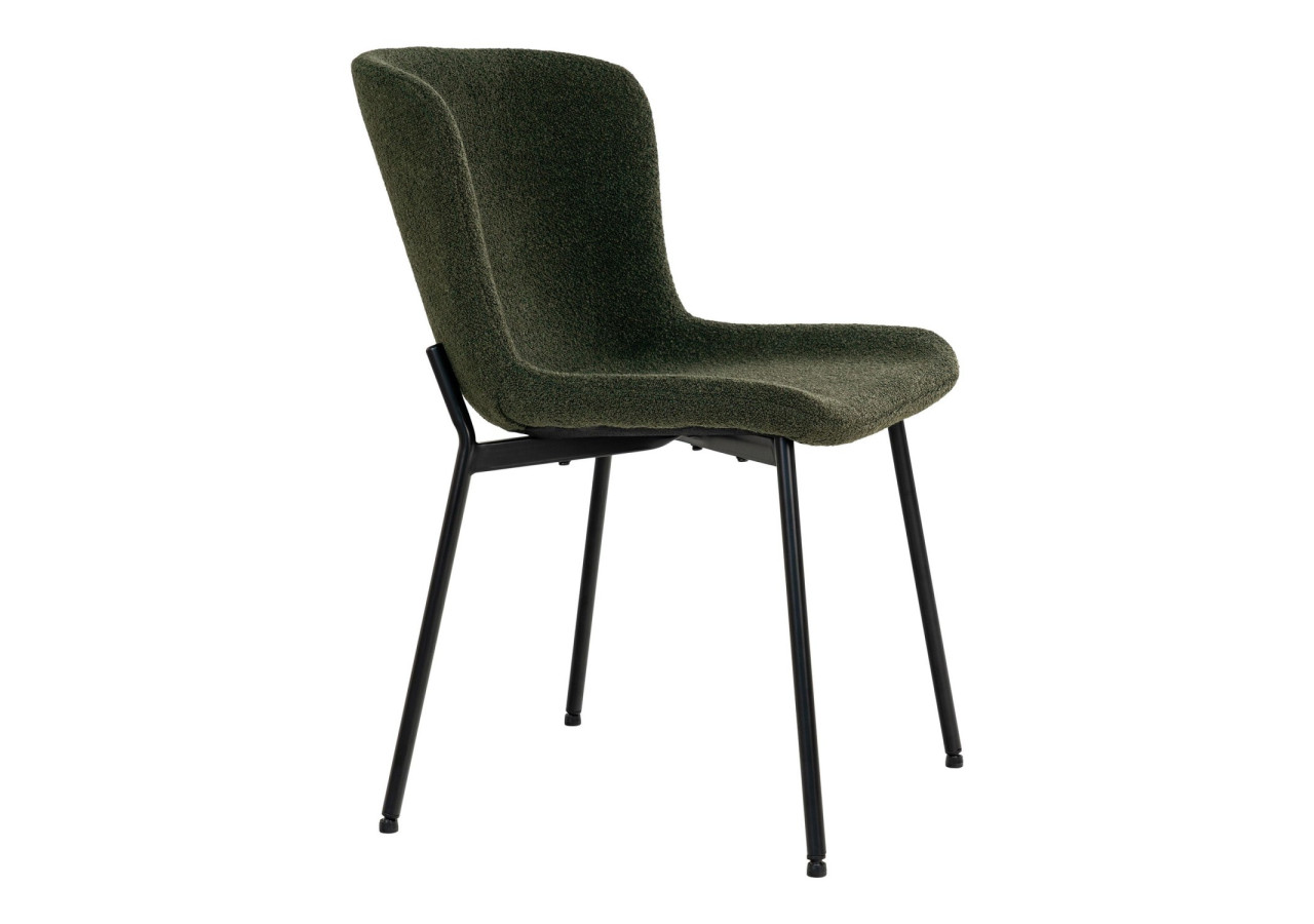 Chaise de Salle à Manger Maceda - Boucle Vert Foncé - 1001137 - House Nordic