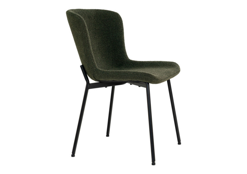 Chaise de Salle à Manger Maceda - Boucle Vert Foncé - 1001137 - House Nordic