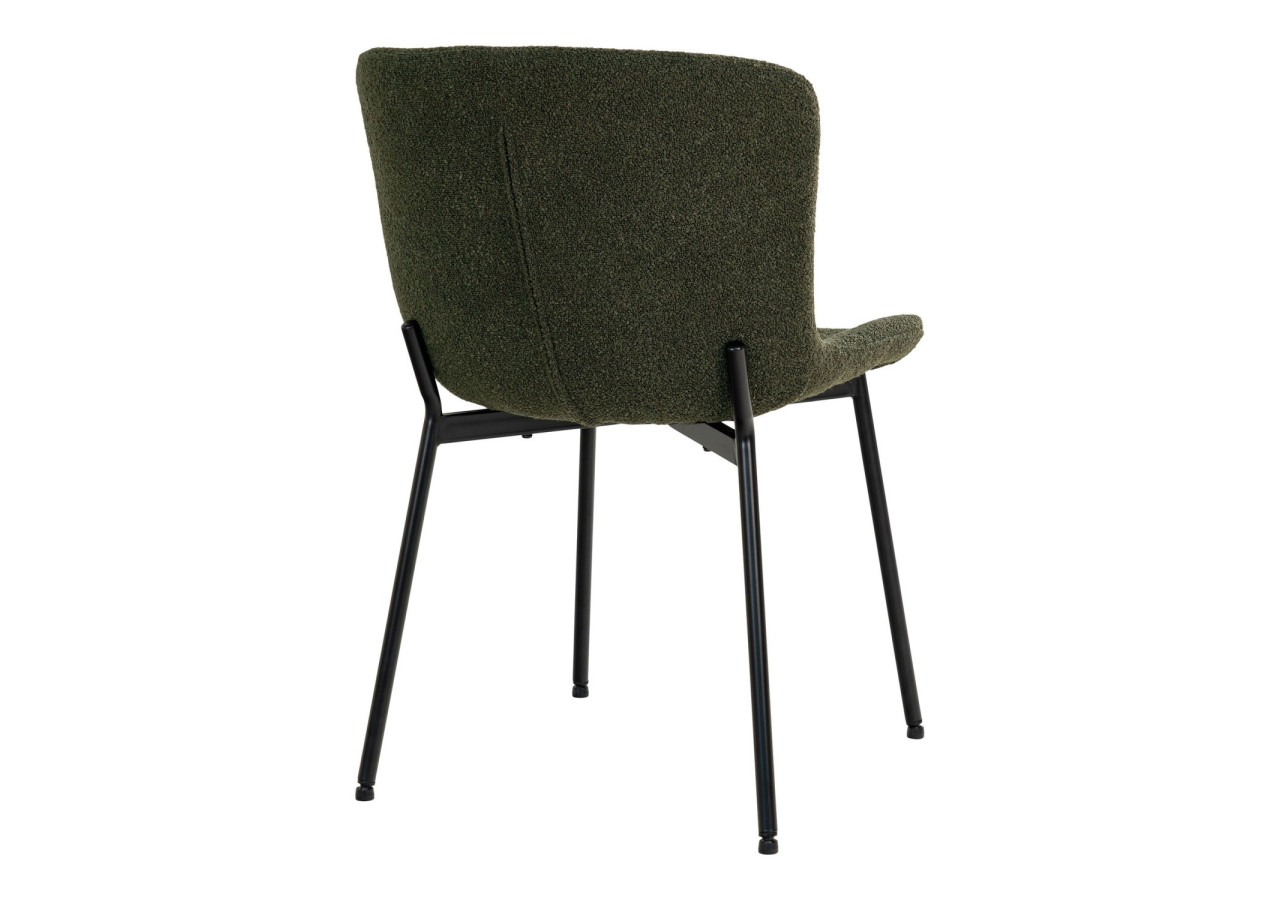 Chaise de Salle à Manger Maceda - Boucle Vert Foncé - 1001137 - House Nordic