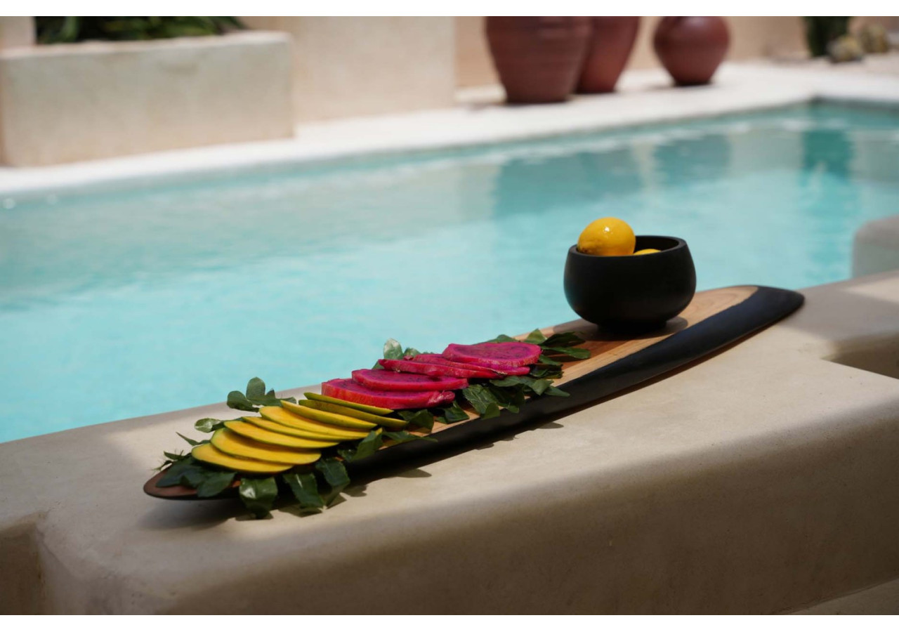 Assiette à Tapas Bondi - XL en bois de teck - JAES016NB-XL - Bazar Bizar