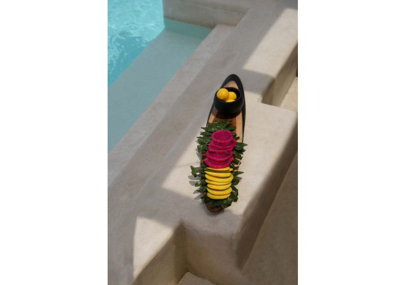 Assiette à Tapas Bondi - XL en bois de teck - JAES016NB-XL - Bazar Bizar