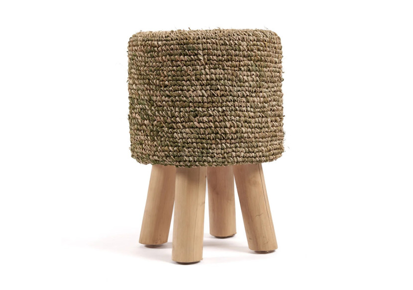 Tabouret Tressé Raffia - Vert Jungle, Écologique et Élégant - JACEM001JG - Bazar Bizar Tabouret Tressé Raffia - Vert Jungle, Écologique et Élégant - JACEM001JG - Bazar Bizar