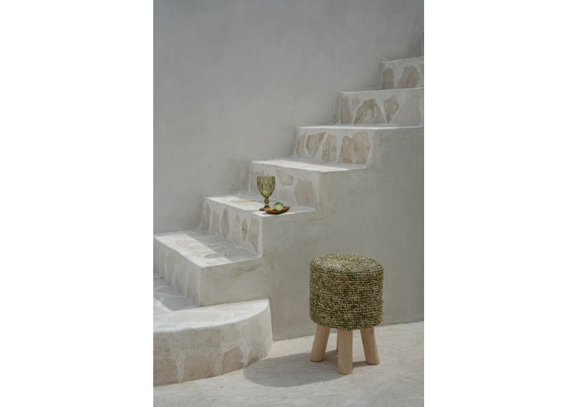Tabouret Tressé Raffia - Vert Jungle, Écologique et Élégant - JACEM001JG - Bazar Bizar Tabouret Tressé Raffia - Vert Jungle, Écologique et Élégant - JACEM001JG - Bazar Bizar