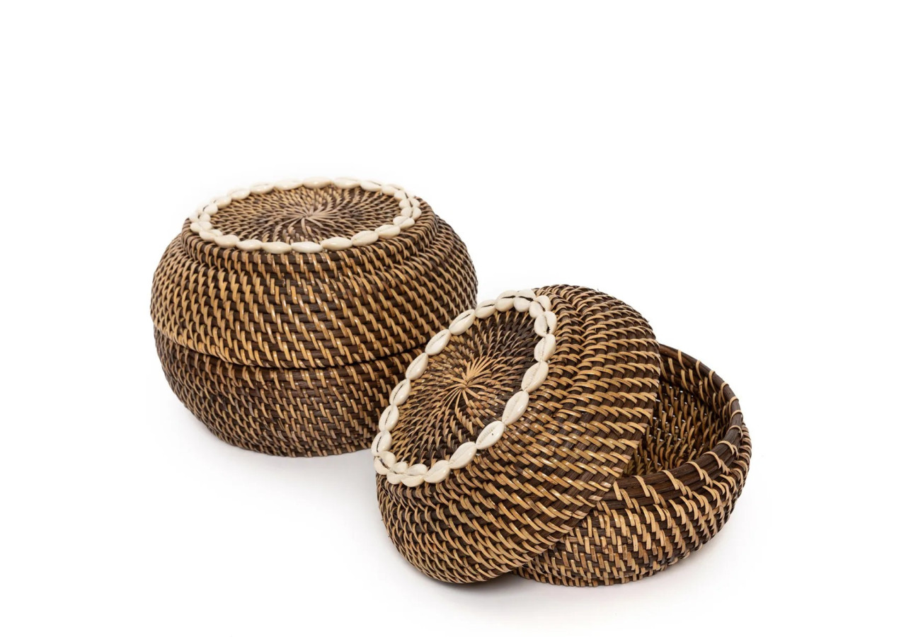 Panier Colonial Peek-a-Boo - Petit, en rotin naturel - BAGE014NBr-S - Bazar Bizar