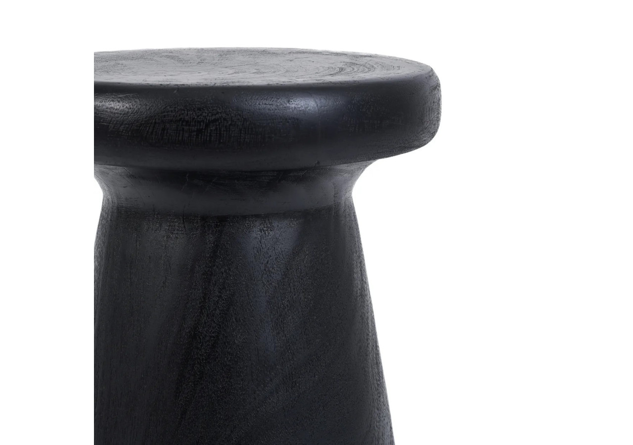 Tabouret Gagang - Minimaliste en bois noir - JANAF018B - Bazar Bizar