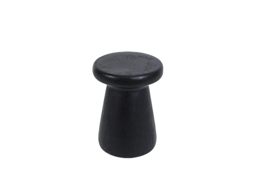 Tabouret Gagang - Minimaliste en bois noir - JANAF018B - Bazar Bizar