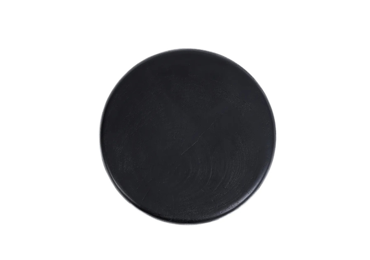 Tabouret Gagang - Minimaliste en bois noir - JANAF018B - Bazar Bizar