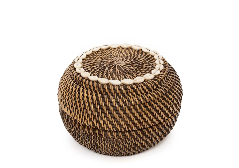 Panier Colonial Peek-a-Boo - Moyen, en rotin naturel - BAGE014NBr-M - Bazar Bizar