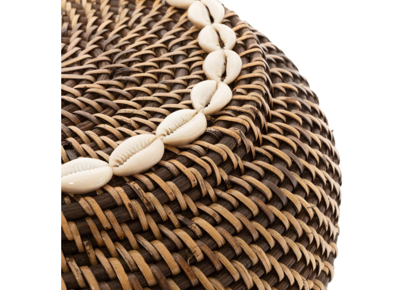 Panier Colonial Peek-a-Boo - Moyen, en rotin naturel - BAGE014NBr-M - Bazar Bizar