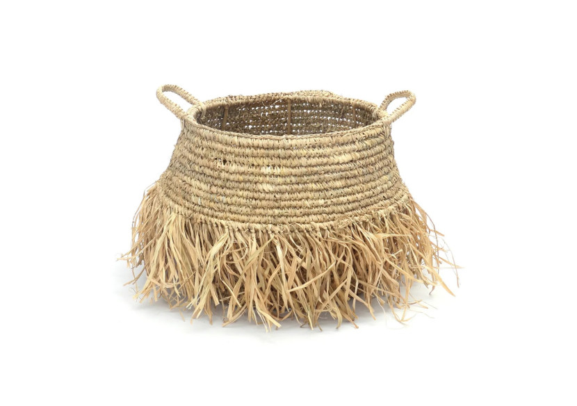 Panier Raffia Deluxe - Naturel - Taille Moyenne - JACA028N-M - Bazar Bizar