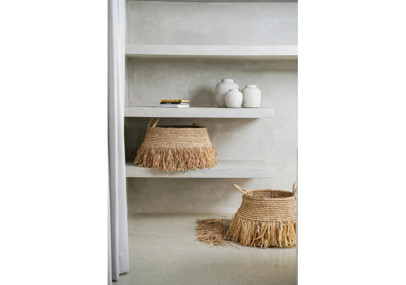 Panier Raffia Deluxe - Naturel - Taille Moyenne - JACA028N-M - Bazar Bizar