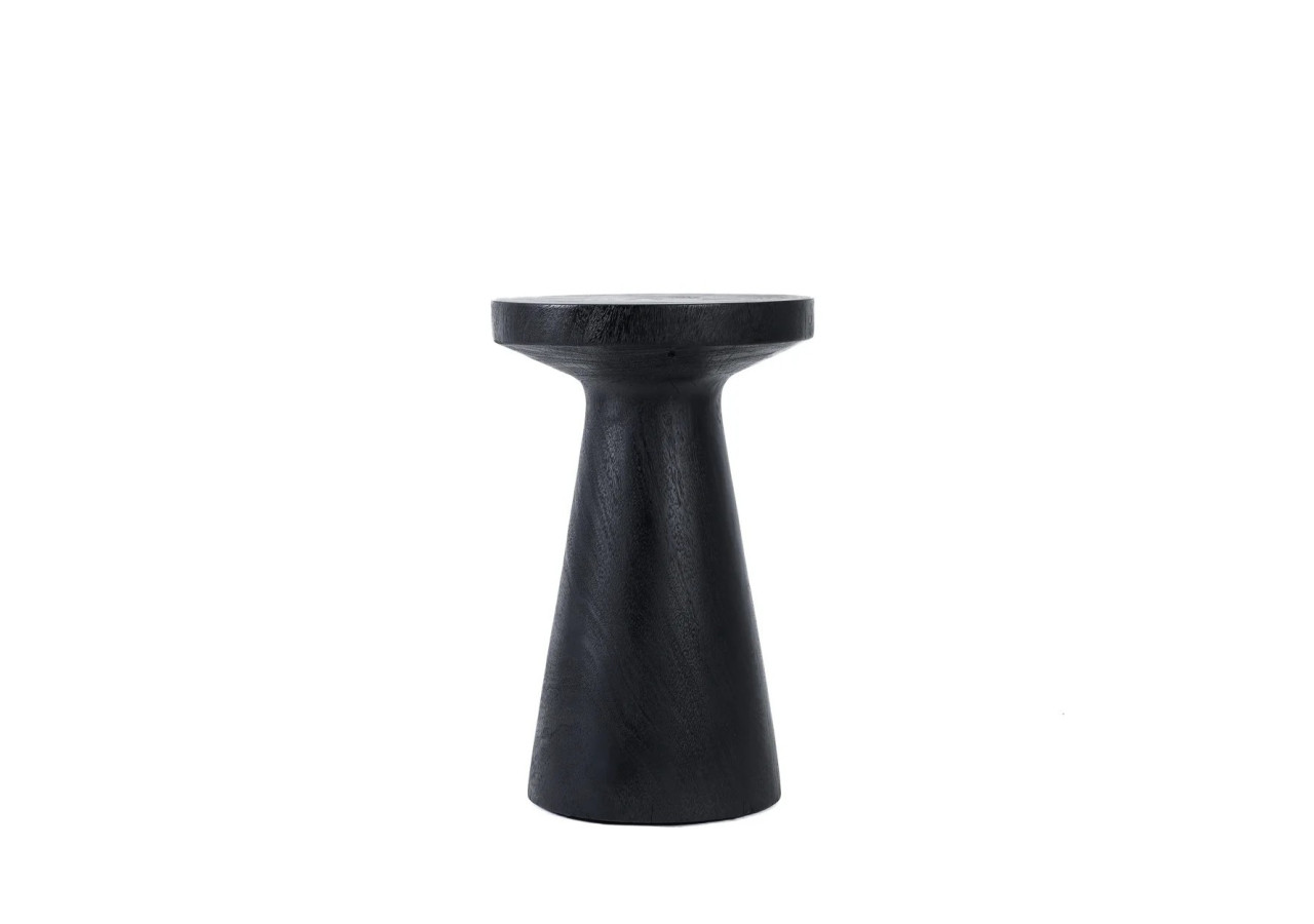 Table d'appoint Fiji - Bois suar noir moderne - JANAF014B - Bazar Bizar
