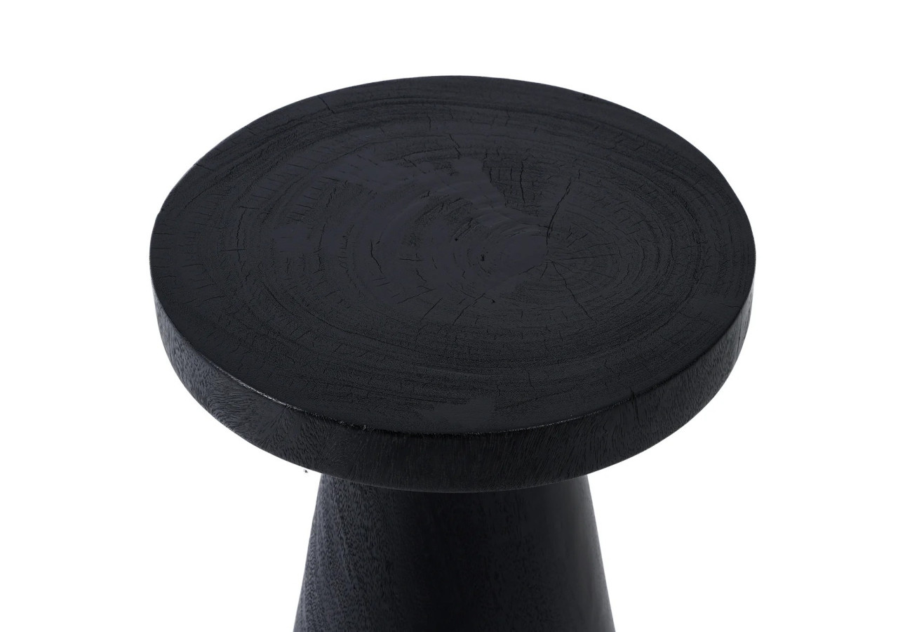 Table d'appoint Fiji - Bois suar noir moderne - JANAF014B - Bazar Bizar