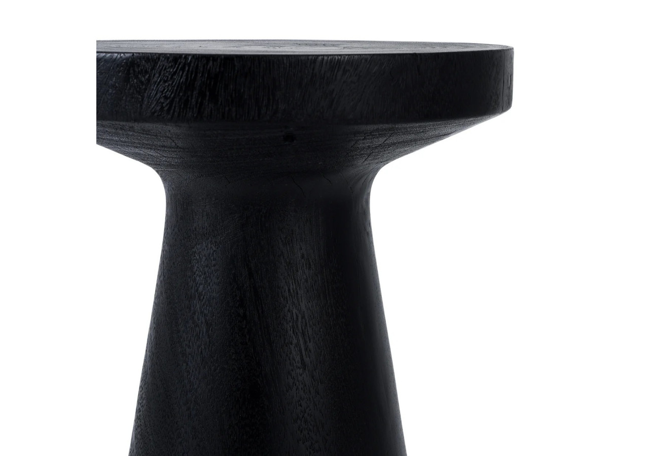 Table d'appoint Fiji - Bois suar noir moderne - JANAF014B - Bazar Bizar