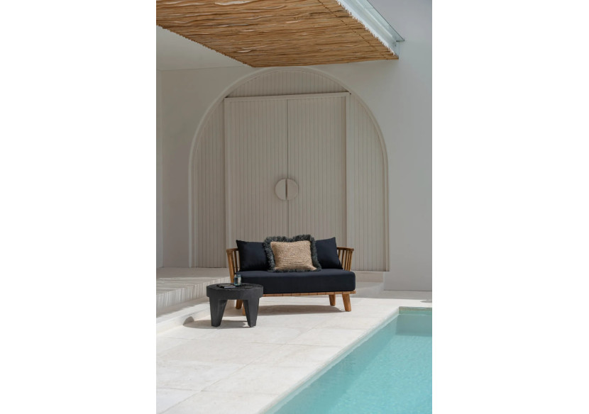 Table basse MADERO - Bois suar noir au design moderne - JANAF006B - Bazar Bizar