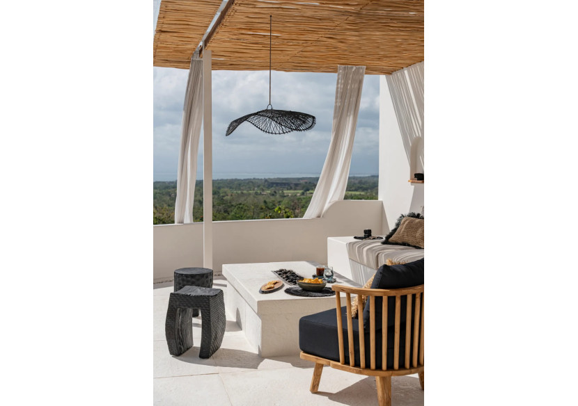 Tabouret MONTANO - Suar noir robuste - JANAF005B - Bazar Bizar Tabouret MONTANO - Suar noir robuste - JANAF005B - Bazar Bizar