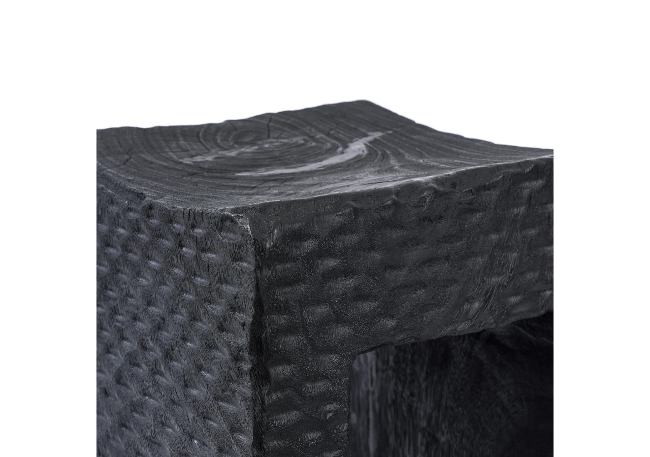 Tabouret MONTANO - Suar noir robuste - JANAF005B - Bazar Bizar