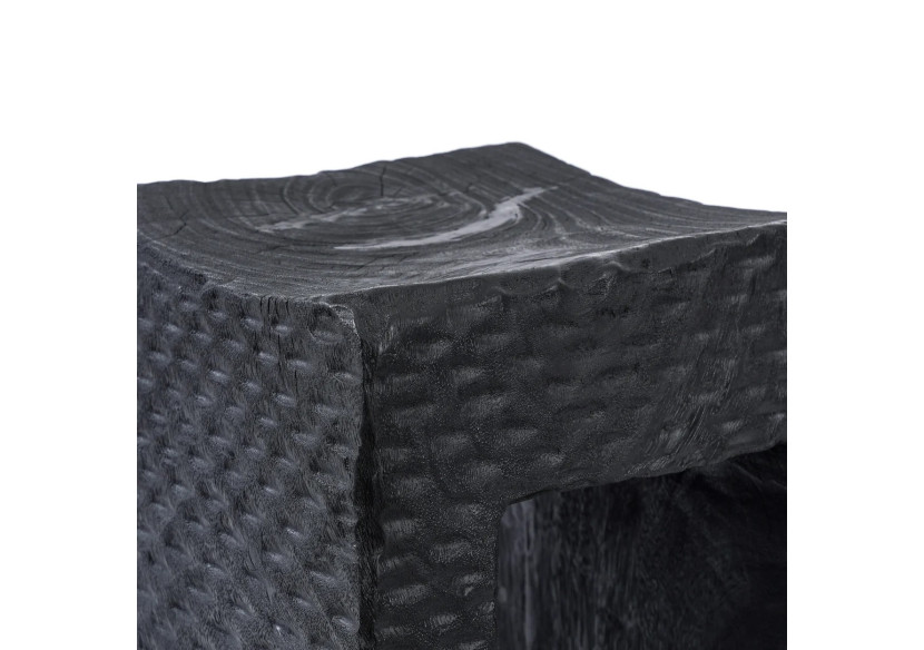 Tabouret MONTANO - Suar noir robuste - JANAF005B - Bazar Bizar Tabouret MONTANO - Suar noir robuste - JANAF005B - Bazar Bizar