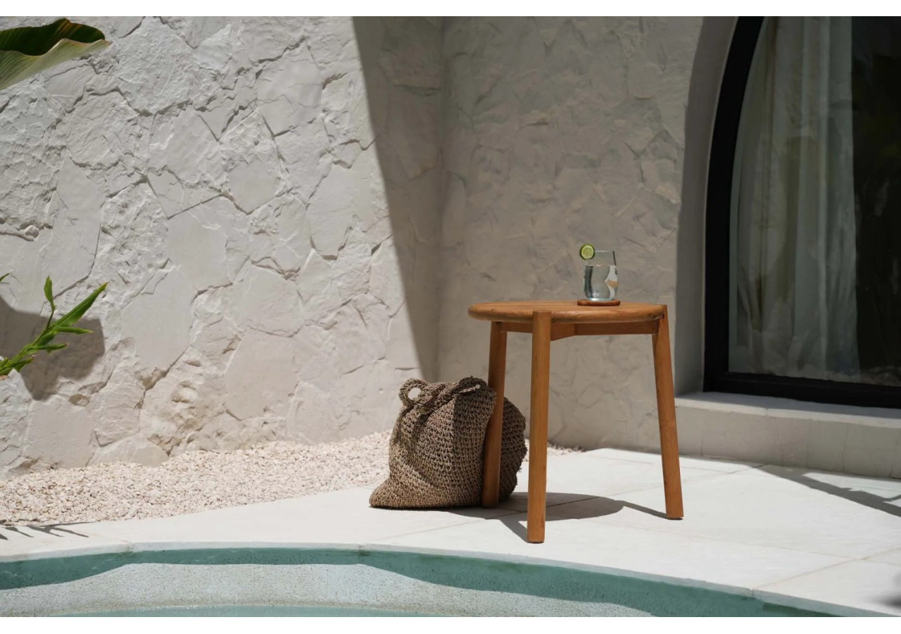 Table d'appoint GILIMANUK - Teck extérieur - JAECOL016N - Bazar Bizar