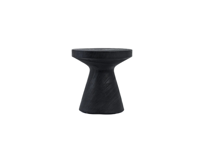 Table d'appoint GRAVITY - Bois suar noir élégant - JANAF034B - Bazar Bizar