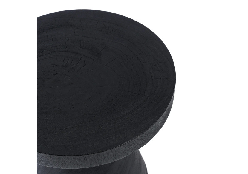Table d'appoint GRAVITY - Bois suar noir élégant - JANAF034B - Bazar Bizar