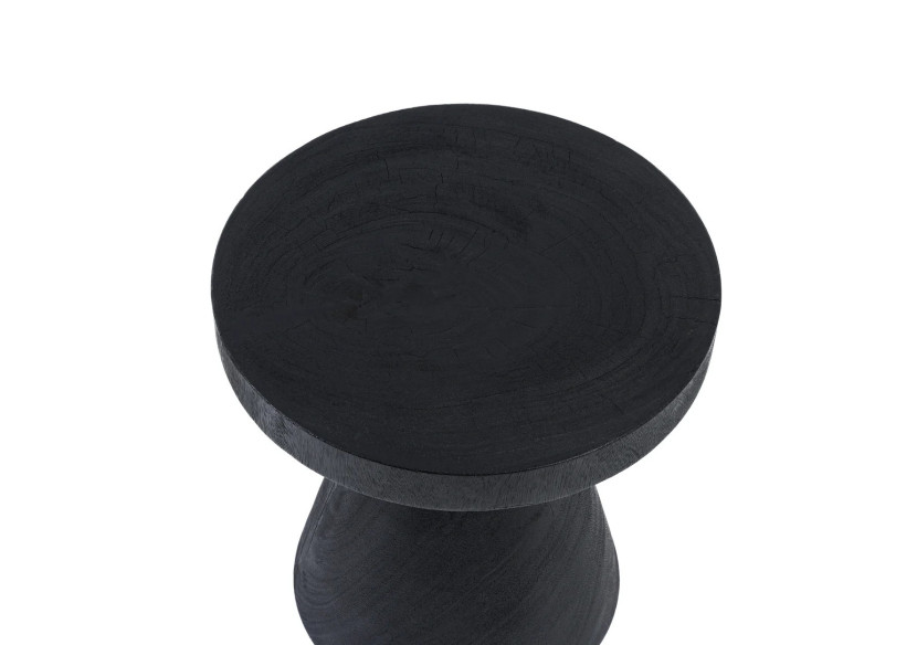 Table d'appoint GRAVITY - Bois suar noir élégant - JANAF034B - Bazar Bizar