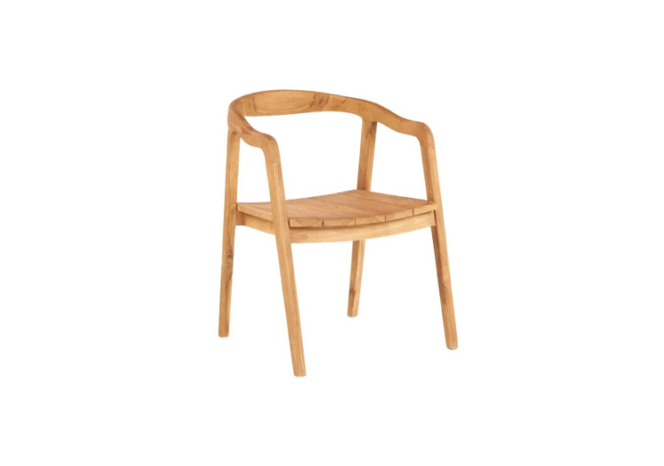 Chaise de salle à manger NIHI OKA - Teck de qualité pour extérieur - JAMEK001N - Bazar Bizar