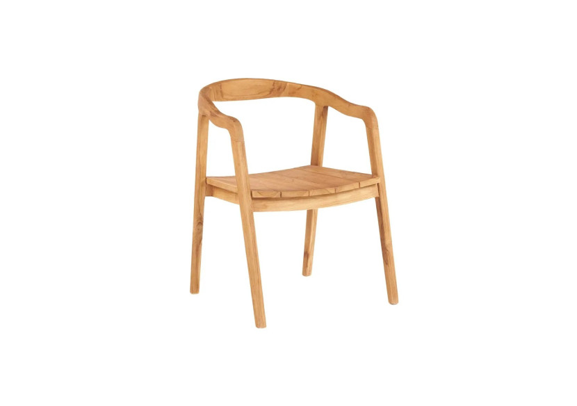 Chaise de salle à manger NIHI OKA - Teck de qualité pour extérieur - JAMEK001N - Bazar Bizar