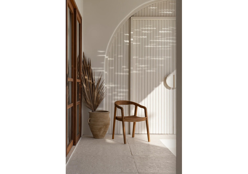 Chaise de salle à manger NIHI OKA - Teck de qualité pour extérieur - JAMEK001N - Bazar Bizar