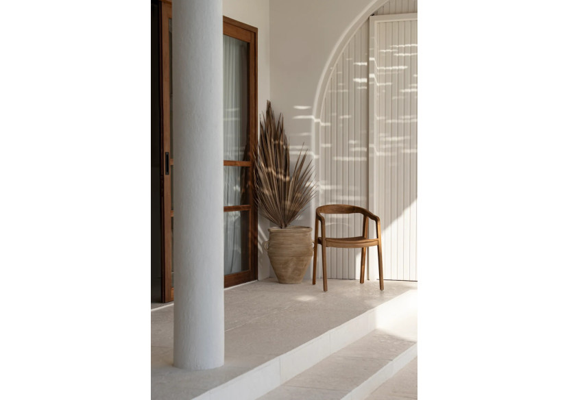 Chaise de salle à manger NIHI OKA - Teck de qualité pour extérieur - JAMEK001N - Bazar Bizar