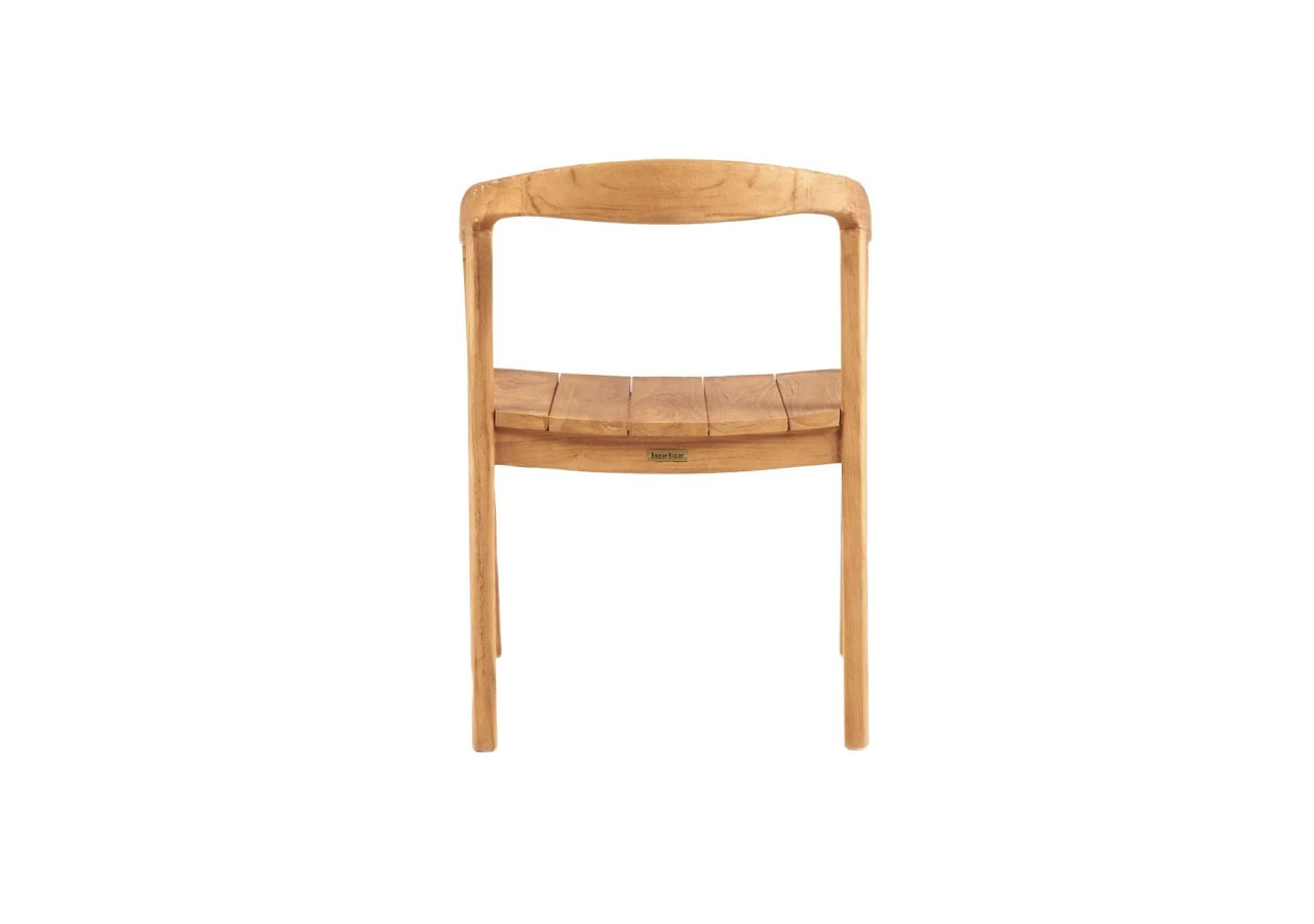 Chaise de salle à manger NIHI OKA - Teck de qualité pour extérieur - JAMEK001N - Bazar Bizar