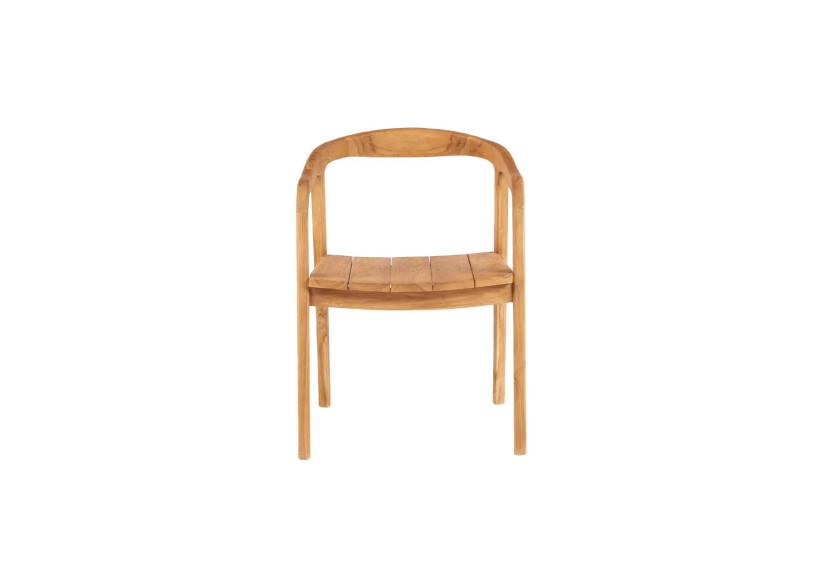 Chaise de salle à manger NIHI OKA - Teck de qualité pour extérieur - JAMEK001N - Bazar Bizar