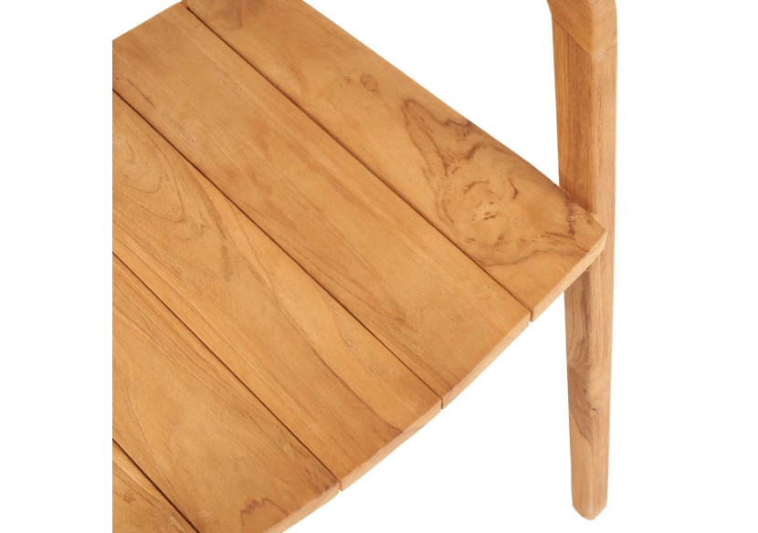 Chaise de salle à manger NIHI OKA - Teck de qualité pour extérieur - JAMEK001N - Bazar Bizar