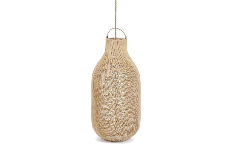 Suspension Kendi - Rattan naturel au design rustique - BA171N-L-45x90 - Bazar Bizar