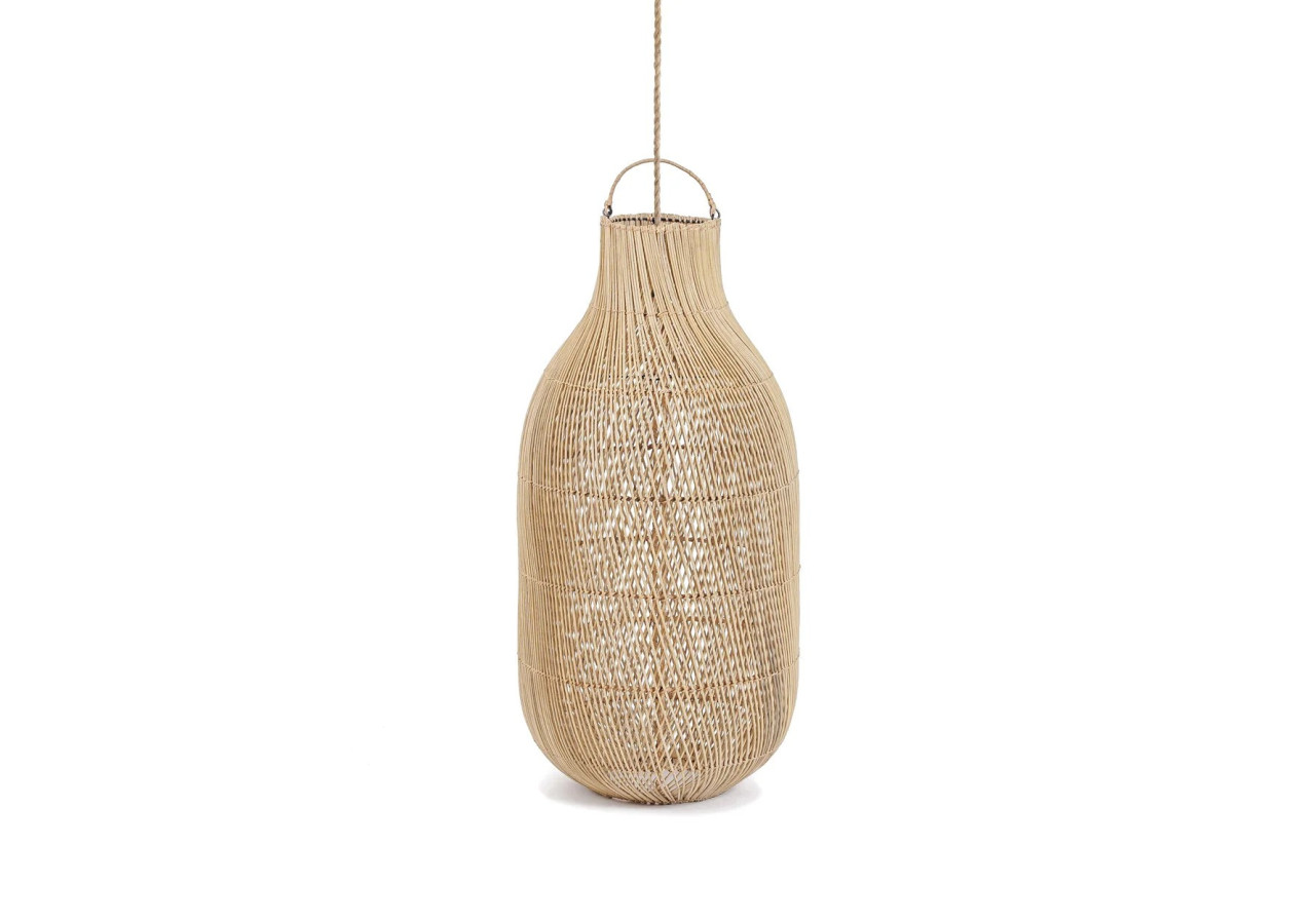 Suspension Kendi - Rattan naturel au design rustique - BA171N-L-45x90 - Bazar Bizar