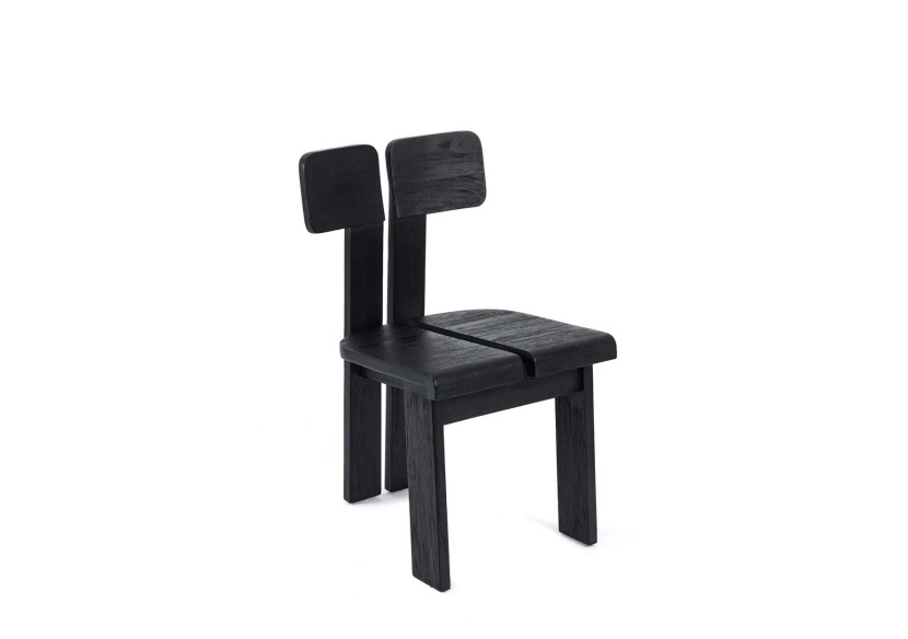 Chaise de Salle à Manger Sama Sama - Finition noire élégante - JANAF002B - Bazar Bizar Chaise de Salle à Manger Sama Sama - Finition noire élégante - JANAF002B - Bazar Bizar