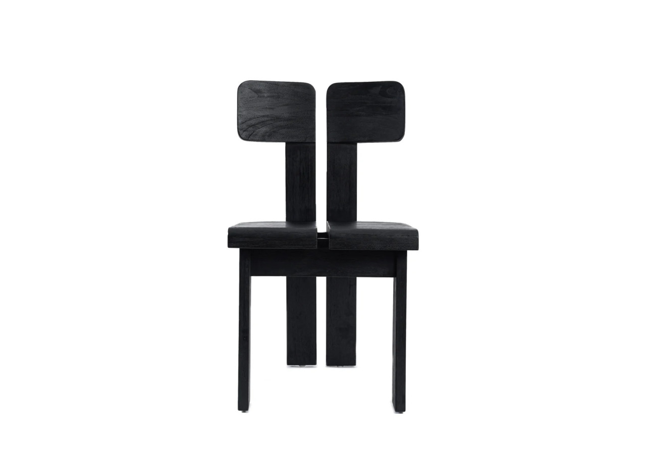 Chaise de Salle à Manger Sama Sama - Finition noire élégante - JANAF002B - Bazar Bizar