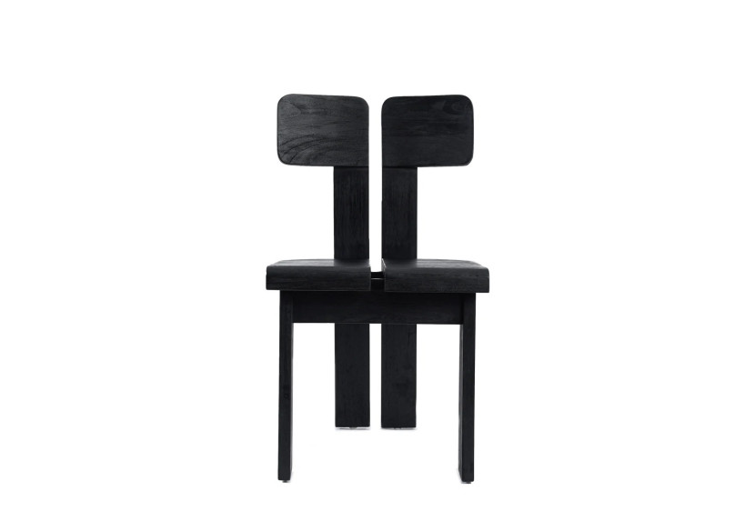 Chaise de Salle à Manger Sama Sama - Finition noire élégante - JANAF002B - Bazar Bizar Chaise de Salle à Manger Sama Sama - Finition noire élégante - JANAF002B - Bazar Bizar