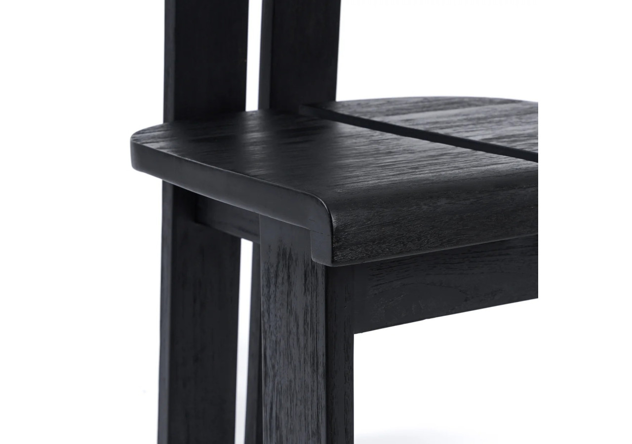 Chaise de Salle à Manger Sama Sama - Finition noire élégante - JANAF002B - Bazar Bizar
