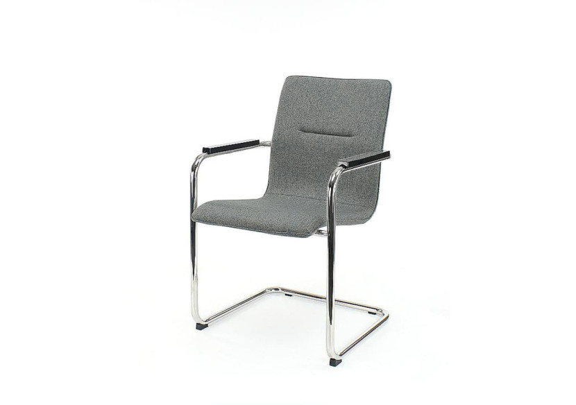 Chaise de réunion WORKLIVING X6 - Confort en tissu gris moyen - 105151C - Workliving