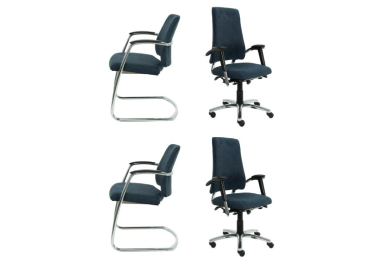 Fauteuil de Bureau BMA Axia Max - Ergonomique et Confortable, Set de 4 - R_AXIA_SET_RGBL - Refurbished