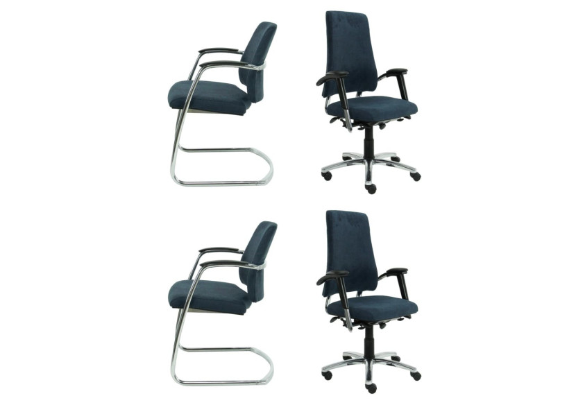 Fauteuil de Bureau BMA Axia Max - Ergonomique et Confortable, Set de 4 - R_AXIA_SET_RGBL - Refurbished